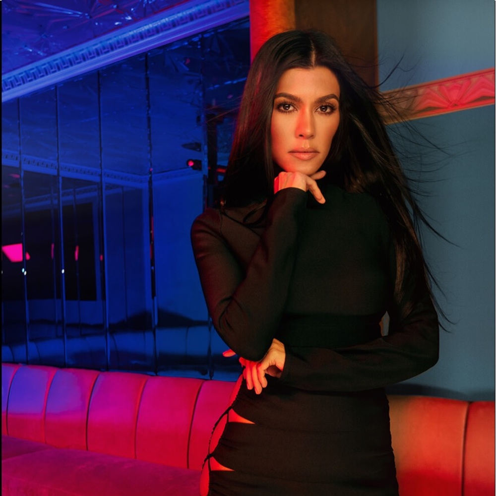 Prettylittlething x Kourtney K Black Bandage Dress